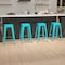 Flash Furniture 30" High Metal Indoor Stackable Bar Stool, Teal, PK4 4-ET-31320-30-TL-R-GG - alternate 1